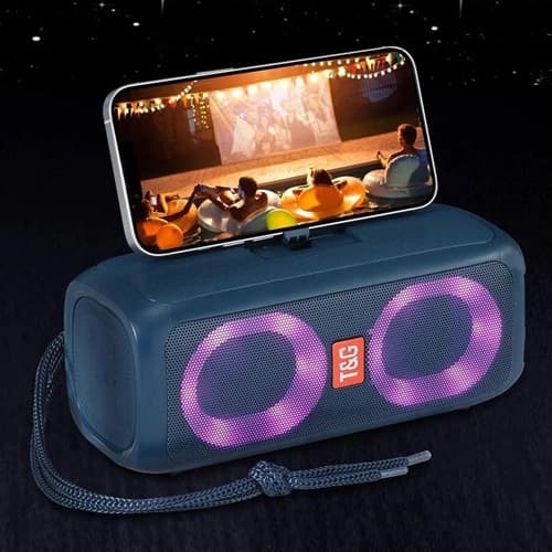 Bluetooth-колонка TG333 з RGB ПІДСВІЧУВАННЯМ, speakerphone, радіо, blue — фото 3