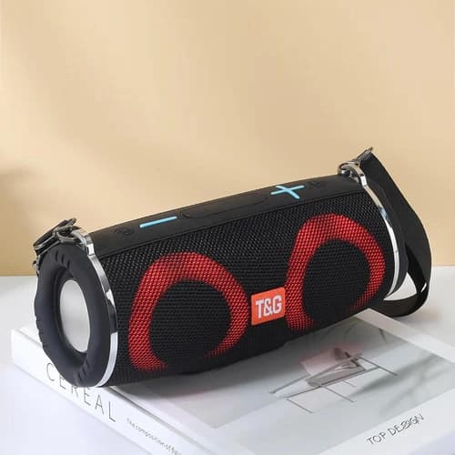 Bluetooth-колонка TG642 з RGB ПІДСВІЧУВАННЯМ, speakerphone, радіо, black — фото 2