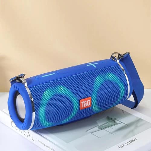 Bluetooth-колонка TG642 з RGB ПІДСВІЧУВАННЯМ, speakerphone, радіо, blue — фото 2