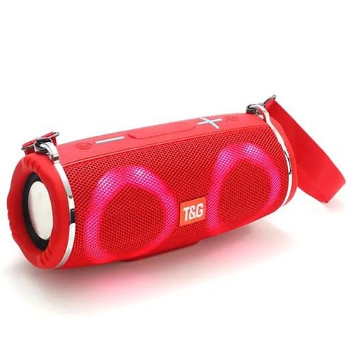 Bluetooth-колонка TG642 з RGB ПІДСВІЧУВАННЯМ, speakerphone, радіо, red