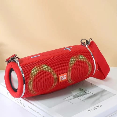 Bluetooth-колонка TG642 з RGB ПІДСВІЧУВАННЯМ, speakerphone, радіо, red — фото 2