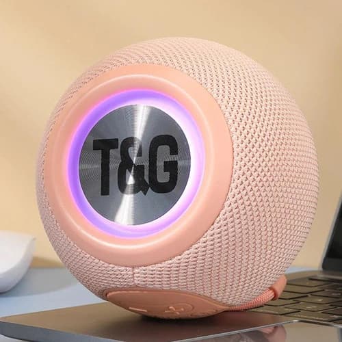 Bluetooth-колонка TG337 з RGB ПІДСВІЧУВАННЯМ, speakerphone, радіо, pink — фото 2