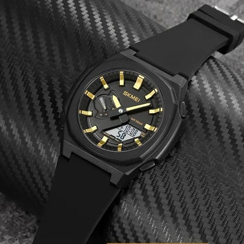Годинники наручні 2091BKGDWT SKMEI, BLACK/GOLD-WHITE — фото 2