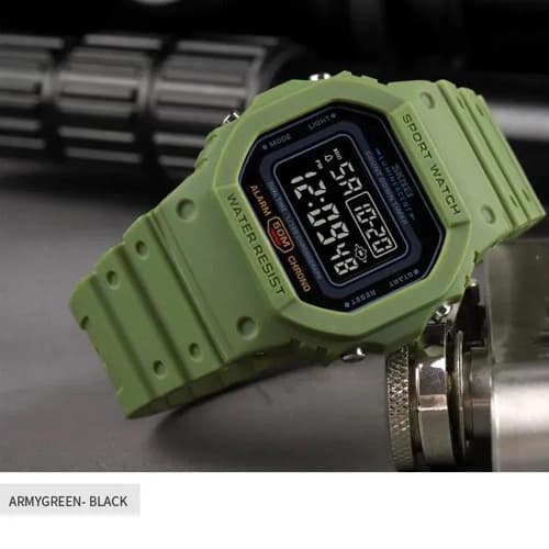 Годинники наручні 1628AGBK SKMEI, ARMY GREEN-BLACK — фото 3