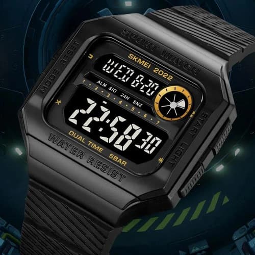 Годинники наручні 2022GDBK SKMEI, GOLD-BLACK — фото 3