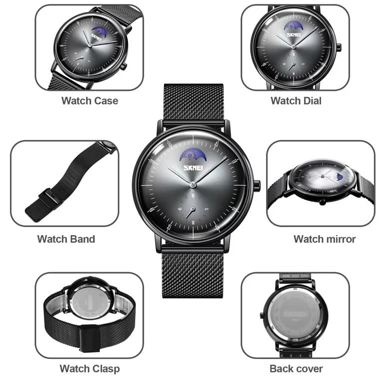 Годинники наручні 9245BK SKMEI, BLACK — фото 4