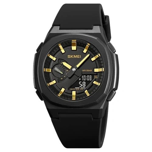 Годинники наручні 2091BKGDBK SKMEI, BLACK/GOLD-BLACK — фото 1