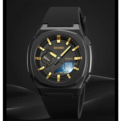 Годинники наручні 2091BKGDBK SKMEI, BLACK/GOLD-BLACK — фото 2