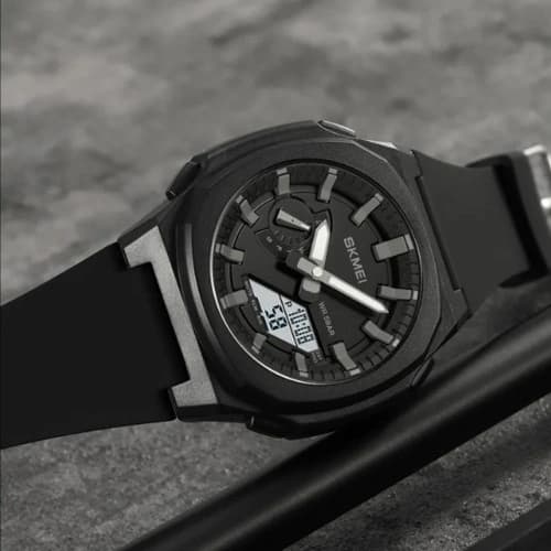 Годинники наручні 2091BKGYWT SKMEI, BLACK/GREY-WHITE — фото 2