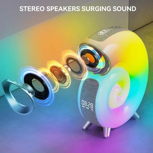 Light Sound Machine N70, RGB нічник, годинник, Bluetooth колонка — фото 7