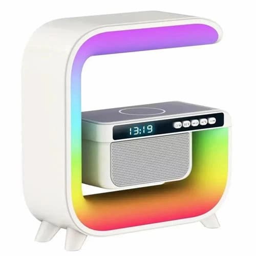Light Sound Machine XM-G3, RGB нічник, годинник, бездротова зарядка, Bluetooth колонка — фото 3