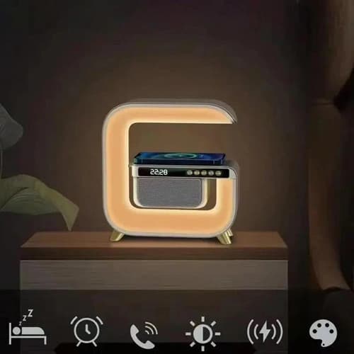 Light Sound Machine XM-G3, RGB нічник, годинник, бездротова зарядка, Bluetooth колонка — фото 6