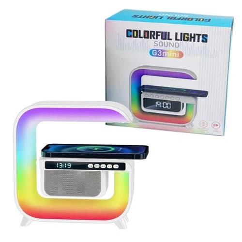 Light Sound Machine XM-G3, RGB нічник, годинник, бездротова зарядка, Bluetooth колонка — фото 7