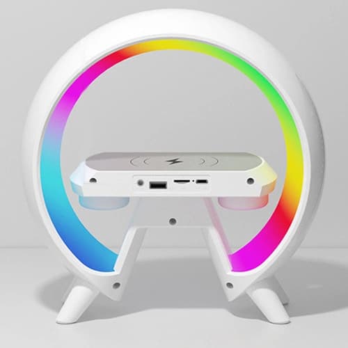 Light Sound Machine XM-X63, RGB нічник, годинник, бездротова зарядка, Bluetooth колонка — фото 3