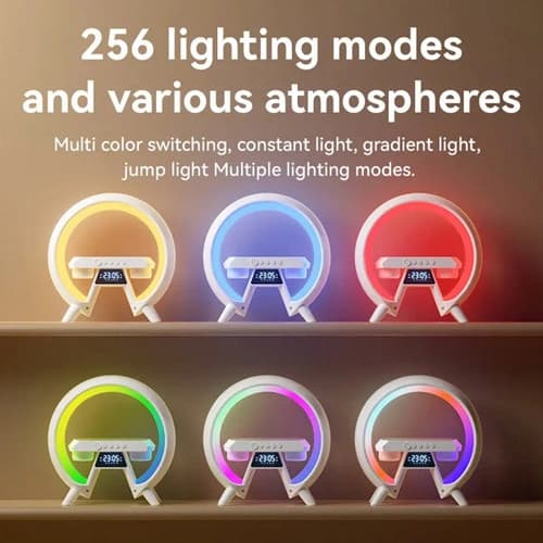 Light Sound Machine XM-X63, RGB нічник, годинник, бездротова зарядка, Bluetooth колонка — фото 6