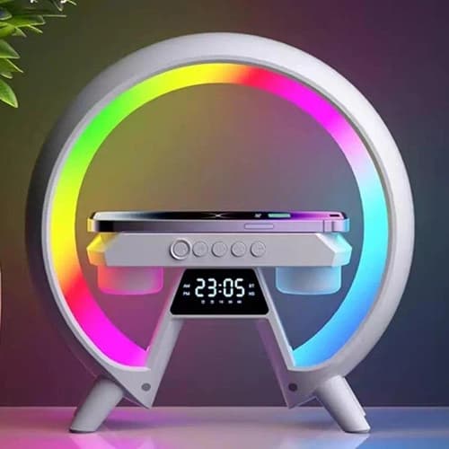 Light Sound Machine XM-X63, RGB нічник, годинник, бездротова зарядка, Bluetooth колонка — фото 10