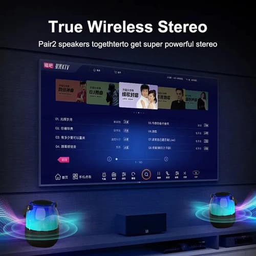 Bluetooth-колонка з RGB підсвічуванням XM-A68, мікрофон — фото 3
