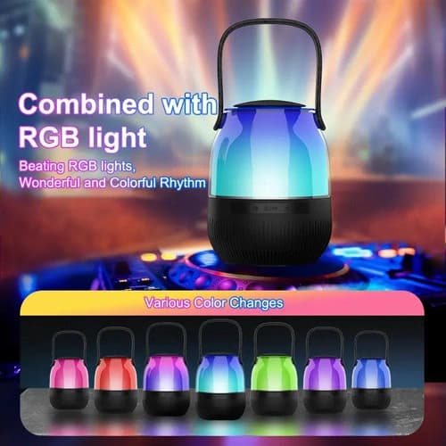 Bluetooth-колонка з RGB підсвічуванням XM-A68, мікрофон — фото 5