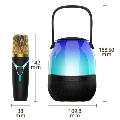 Bluetooth-колонка з RGB підсвічуванням XM-A68, мікрофон — фото 8