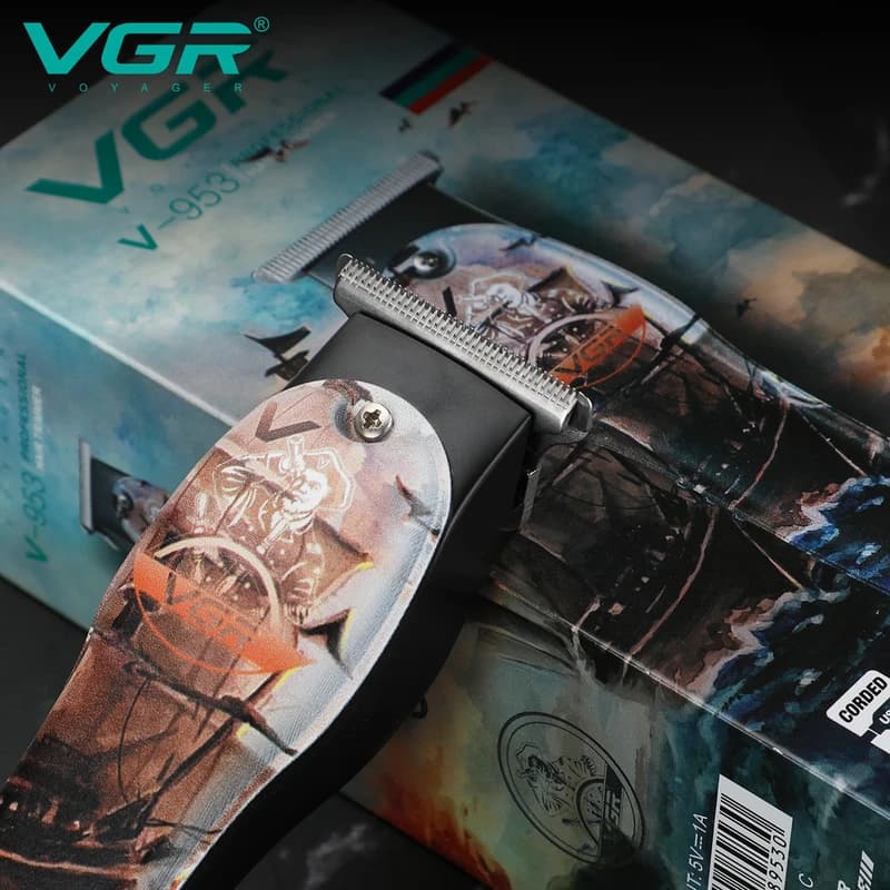 Тример VGR V-953, 3 насадки, індикатор зарядки — фото 4