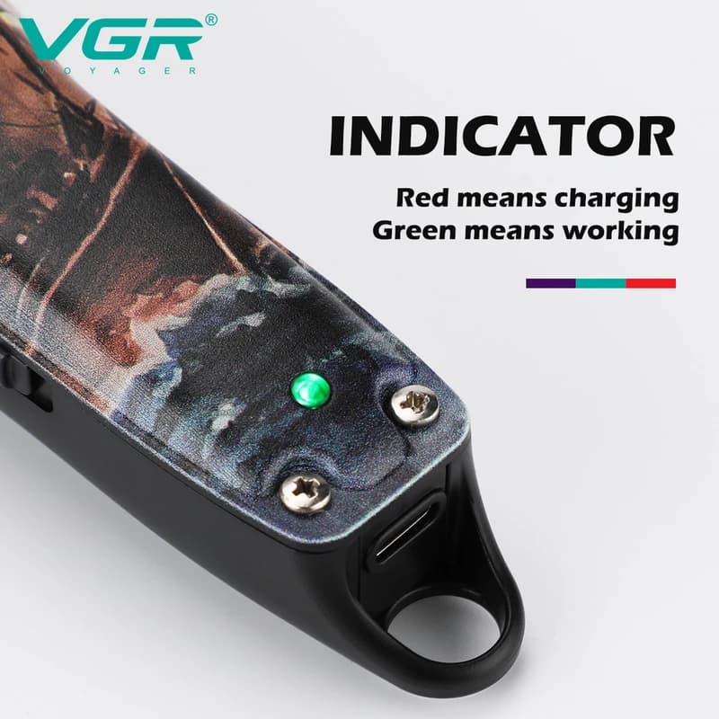 Тример VGR V-953, 3 насадки, індикатор зарядки — фото 6
