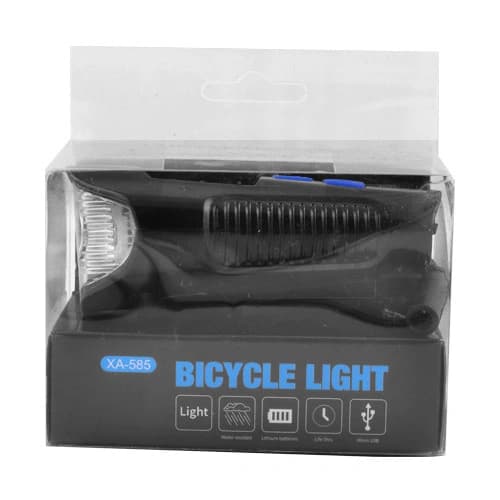 Велоліхтар з комп'ютером та сигналом XA-585-T6+2LED, виносна кнопка, Waterproof, Li-Ion акумулятор, ЗП microUSB — фото 4
