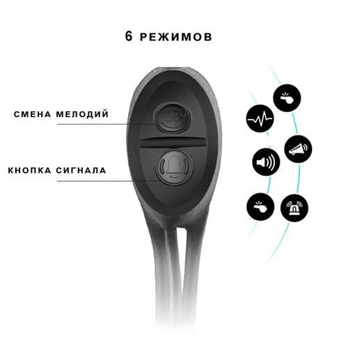 Велоліхтар з комп'ютером та сигналом XA-585-T6+2LED, виносна кнопка, Waterproof, Li-Ion акумулятор, ЗП microUSB — фото 8