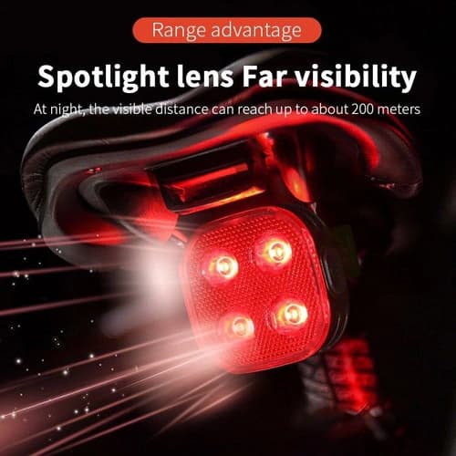 Велоліхтар FY-328S-4LED(Red) з автоматичною системою START/STOP, waterproof, Li-Ion акумулятор, ЗП Type-C — фото 1