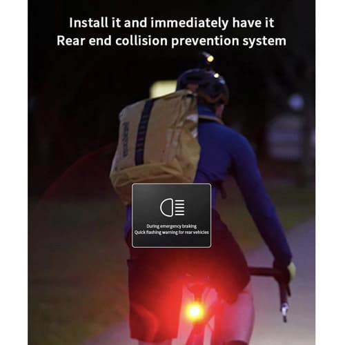 Велоліхтар FY-328S-4LED(Red) з автоматичною системою START/STOP, waterproof, Li-Ion акумулятор, ЗП Type-C — фото 3