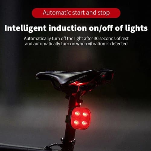 Велоліхтар FY-328S-4LED(Red) з автоматичною системою START/STOP, waterproof, Li-Ion акумулятор, ЗП Type-C — фото 5