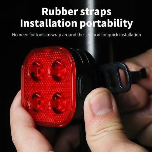Велоліхтар FY-328S-4LED(Red) з автоматичною системою START/STOP, waterproof, Li-Ion акумулятор, ЗП Type-C — фото 6
