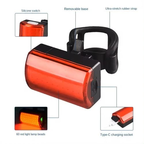 Велоліхтар MY-2105-60LED, waterproof, Li-Ion акумулятор, ЗП Type-C — фото 4