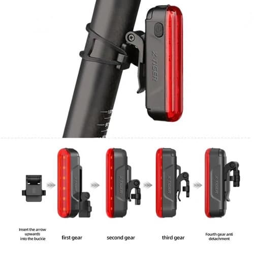 Велоліхтар LEADBIKE LD80-6LED з лазерною розміткою, waterproof, Li-Ion акумулятор, ЗП Type-C — фото 7