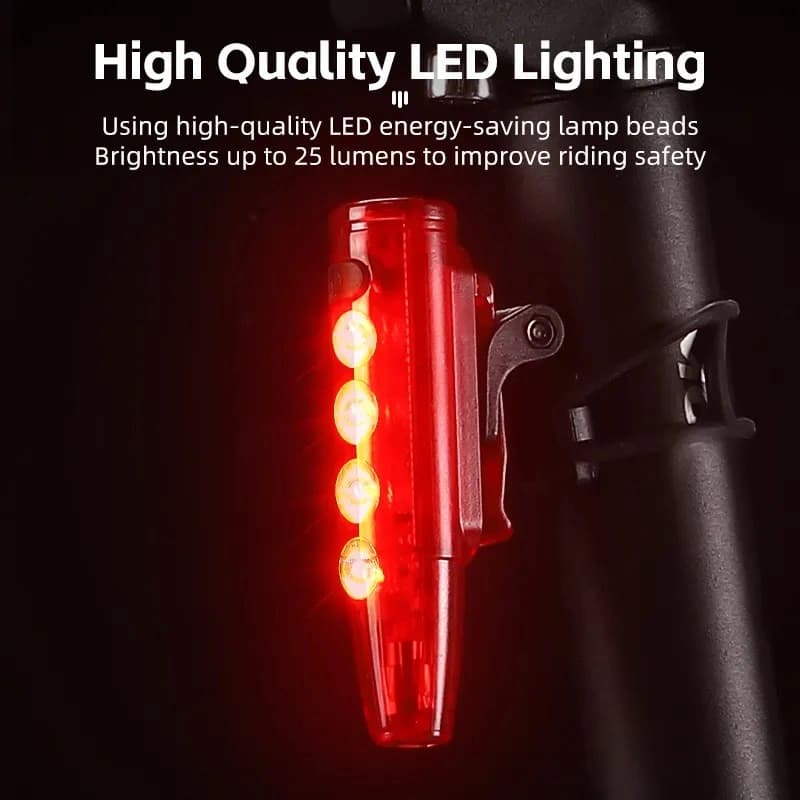 Велоліхтар LEADBIKE LD77-LS-4LED з лазерною розміткою, waterproof, Li-Ion акумулятор, ЗП Type-C — фото 5