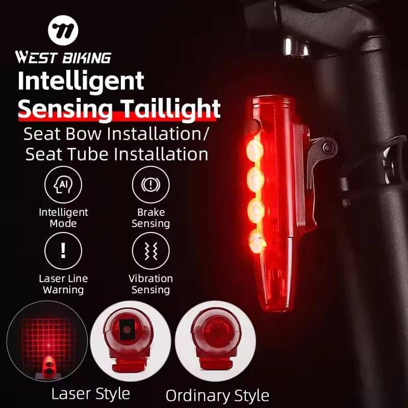 Велоліхтар LEADBIKE LD77-LS-4LED з лазерною розміткою, waterproof, Li-Ion акумулятор, ЗП Type-C — фото 9