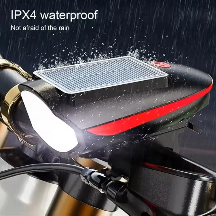 Велоліхтар із сигналом 7599/S7588, сонячна батарея, Waterproof, Li-Ion акумулятор, ЗП Type-C — фото 3