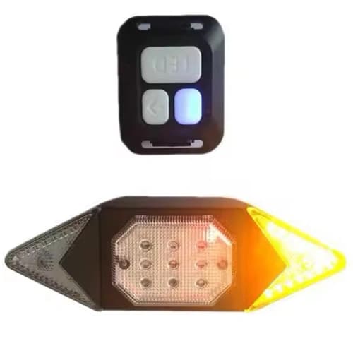 Велоліхтар LY-6700 із зазначенням поворотів (Red+Yellow+Blue), Waterproof, ЗП microUSB, Li-Ion акум., пульт управління, CR2032 — фото 6