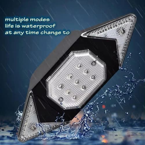 Велоліхтар LY-6700 із зазначенням поворотів (Red+Yellow+Blue), Waterproof, ЗП microUSB, Li-Ion акум., пульт управління, CR2032 — фото 9