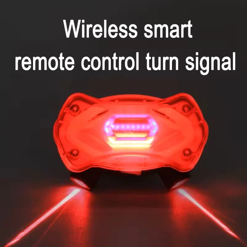 Велоліхтар KXK-03 STOP (червоний + синій), сирена, 2LASER, із зазначенням поворотів, Li-Ion акумулятор — фото 4