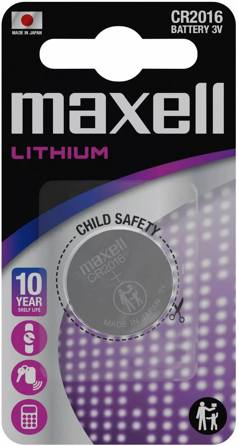Батарейка Maxell CR2016 Lithium B1/P10/100
