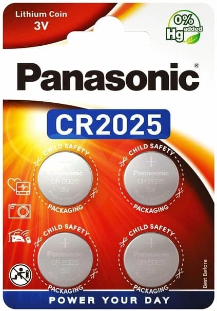 Батарейка Panasonic CR2025 літієва 3V /B4/P12