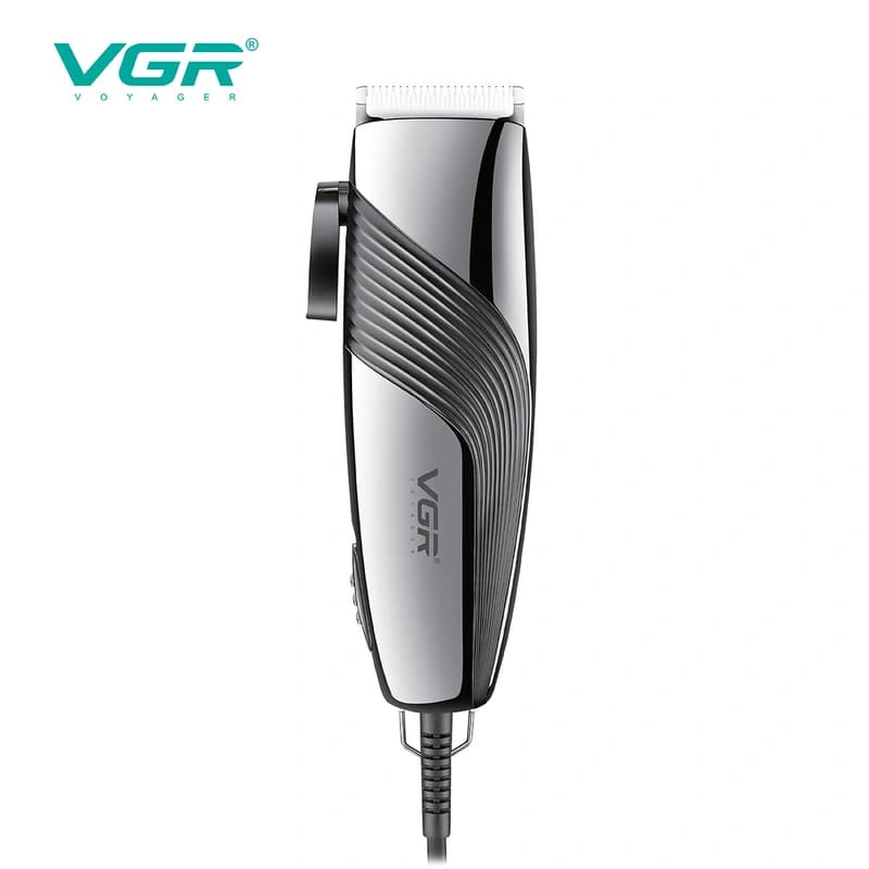 Машинка (триммер) для стрижки волосся та бороди VGR V-121, Professional, 8 насадок, Ножиці + Гребінець, від мережі — фото 3