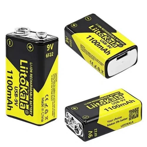 Акумулятор Крона, LiitoKala USB-9V, 1100mAh, ОРІГІНАЛ — фото 2