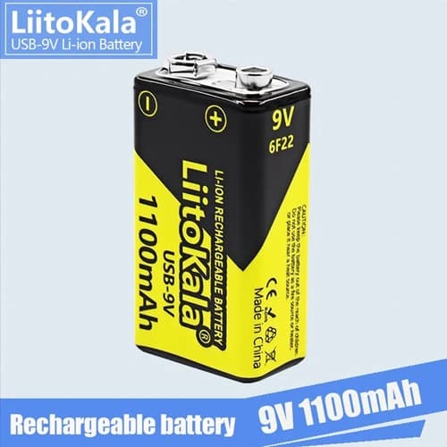 Акумулятор Крона, LiitoKala USB-9V, 1100mAh, ОРІГІНАЛ — фото 3