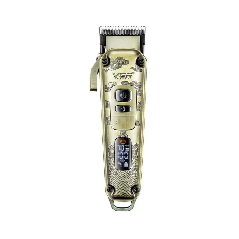 Акумуляторна машника для стриження (clipper) VGR V-005, 8 насадок, LED display — фото 2