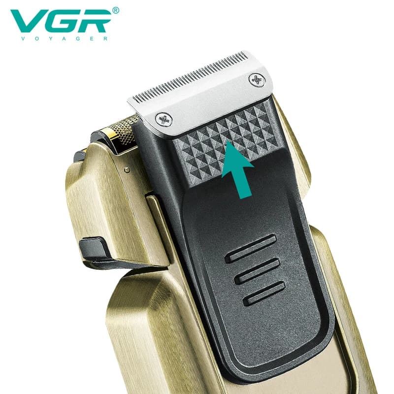 Електробритва VGR V-337 шейвер, подвійне лезо, 2 насадки, тример, LED display — фото 3