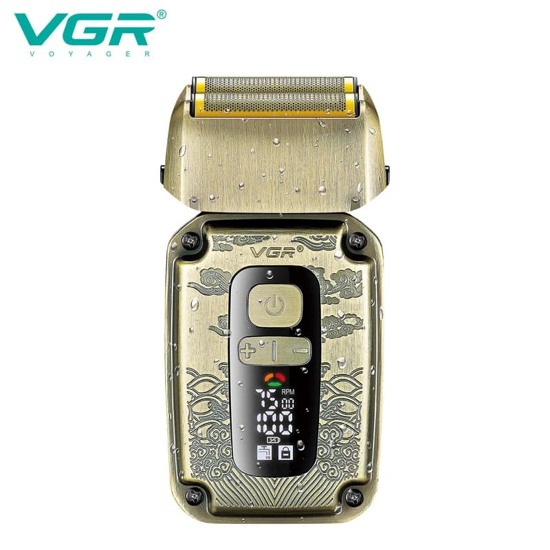 Електробритва VGR V-337 шейвер, подвійне лезо, 2 насадки, тример, LED display — фото 4