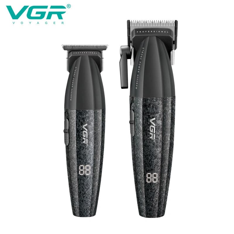 Комплект VGR 2 в 1 V-640 S2 BLACK акумуляторна машинка для стриження (clipper) та триммер — фото 2