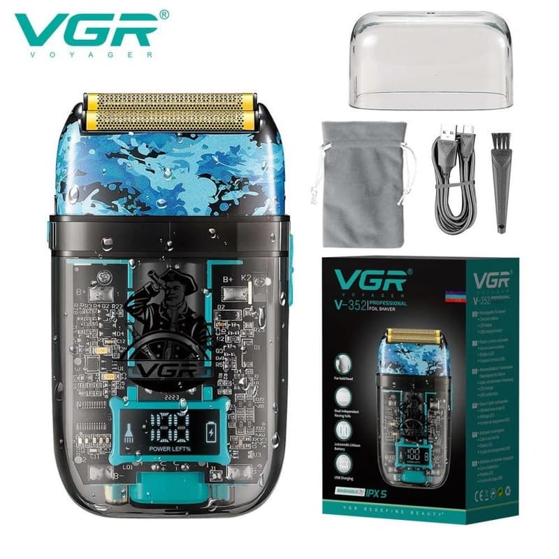 Електробритва VGR V-352 шейвер, подвійне лезо, IPX5, LED Display — фото 1