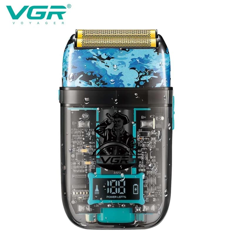 Електробритва VGR V-352 шейвер, подвійне лезо, IPX5, LED Display — фото 2